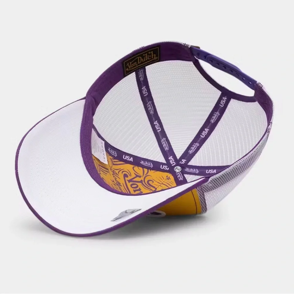 🧢 NEW Von Dutch‎ Yellow & Purple Trucker Hat – Iconic Y2K Style 💜💛